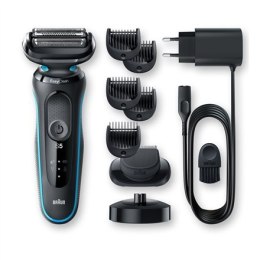 Braun Shaver 50-M4500cs Cordless, Charging time 1 h, Lithium Ion, Number of shaver heads/blades 3, Black/Mint, Wet & Dry