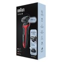 Braun Shaver 60-R1200s Cordless, Charging time 1 h, Wet use, Lithium Ion, Number of shaver heads/blades 3, Red/Black