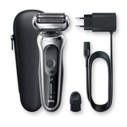 Braun Shaver 70-S1000s Cordless, Charging time 1 h, Lithium Ion, Number of shaver heads/blades 3, Black/Silver, Wet & Dry