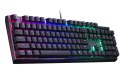 Cooler Master MasterKeys MK750, Gaming, US, RGB LED light Yes, Wired, Red Switch, Black