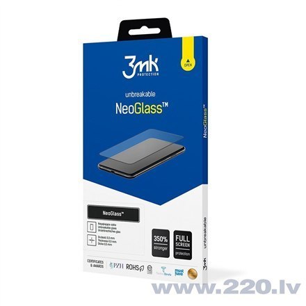 3MK NeoGlass For iPhone 12/12 Pro, Black, Clear Screen Protector