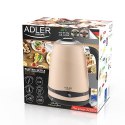 Adler | Kettle | AD 1295 | Electric | 2200 W | 1.7 L | Stainless steel | 360° rotational base | Golden