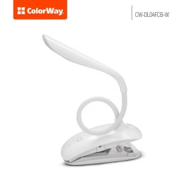 ColorWay | lm | LED Table Lamp Flexible & Clip with built-in battery | White Light: 5500-6000 K | Table lamp