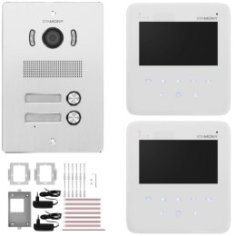 Wideodomofon domofon LCD 2 x 4.3'' do domu dwurodzinnego 50 m