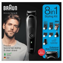 Braun Trimmer 8-in-1 MGK5260 Cordless, Number of length steps 13, Black