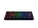 Razer | Huntsman Mini 60% | Klawiatura dla graczy | Opto-mechaniczna | Podświetlenie LED RGB | NORD | Czarna | Przewodowa