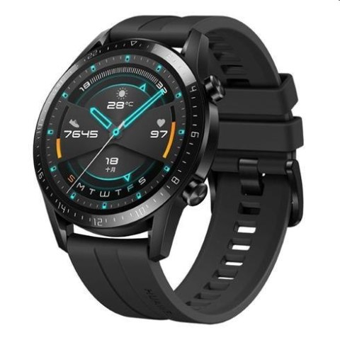 Huawei GT 2 (46 mm) Smart watch, GPS (satellite), AMOLED, Touchscreen, Heart rate monitor, Activity monitoring 24/7, Waterproof,