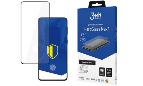 3MK HardGlass Max Finger Print Samsung, Galaxy S21, Tempered glass, Black, Clear Screen Protector