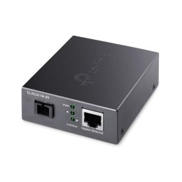 TP-LINK | Gigabit Single-Mode WDM Media Converter | TL-FC311B-20 | Gigabit SC Fiber Port | 10/100/1000 Mbps RJ45 Port (Auto MDI/