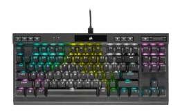 Corsair K70 RGB TKL Mechanical Gaming keyboard, RGB LED light, NA, Wired, Black