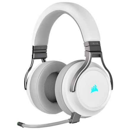 Corsair High-Fidelity Gaming Headset VIRTUOSO RGB WIRELESS Built-in microphone, White, Over-Ear