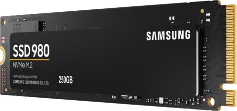 Samsung | V-NAND SSD | 980 | 250 GB | Format SSD M.2 2280 | Interfejs SSD M.2 NVME | Prędkość odczytu 2900 MB/s | Prędkość zapis