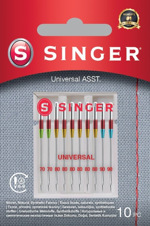 Singer | Uniwersalne igły ASST 10PK do tkanin