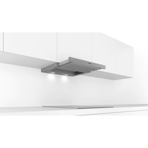 Bosch | Hood Serie 4 | DFM064A53 | Energy efficiency class A | Telescopic | Width 60 cm | 270 m³/h | Push Buttons | Silver | LED