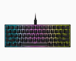 Corsair K65 RGB MINI 60% Mechanical Gaming Keyboard, RGB LED light, NA, Wired, Black