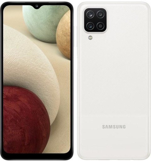 Samsung Galaxy A12 A125 White, 6.5 ", PLS IPS, 720 x 1600, Mediatek MT6765 Helio P35, Internal RAM 4 GB, 128 GB, MicroSDXC, Dual