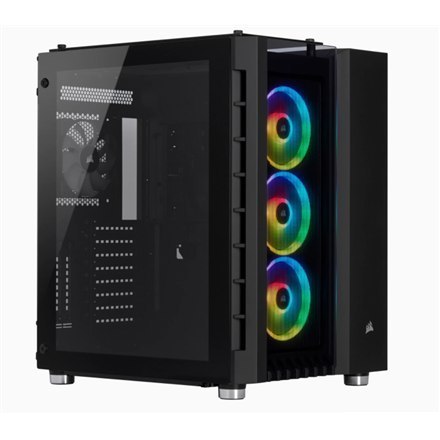 Corsair RGB Computer Case 680x Side window, Black, ATX, Power supply included No