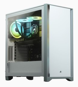 Corsair Tempered Glass Mid-Tower ATX Case 4000D Side window, Mid-Tower, White, Power supply included No, Steel, Tempered Glass,