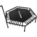 Trampolina fitness do ćwiczeń z regulowanym uchwytem 124 cm czarna