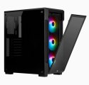 Corsair Tempered Glass Mid-Tower Smart Case iCUE 220T RGB Side window, Mid-Tower, Black, Power supply included No, Steel, Tempe