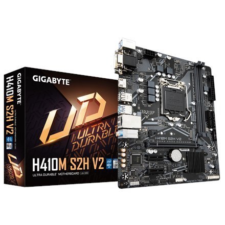 Gigabyte | H410M S2H V2 1.0 M/B | Processor family Intel | Processor socket LGA1200 | DDR4 DIMM | Memory slots 2 | Supported har