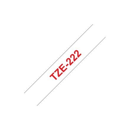 Brother | 222 | Laminated tape | Thermal | Red on white | Roll (0.9 cm x 8 m)