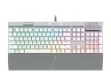 Corsair K70 RGB MK.2 SE Mechanical Gaming Keyboard, RGB LED light, NA, Wired, White/Silver