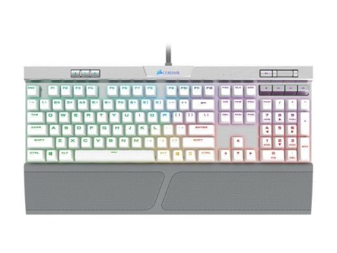 Corsair K70 RGB MK.2 SE Mechanical Gaming Keyboard, RGB LED light, NA, Wired, White/Silver