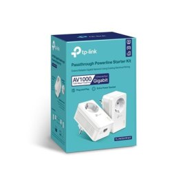 TP-LINK | AV1000 Gigabit Passthrough Powerline Starter Kit | TL-PA7017P KIT | 10/100/1000 Mbit/s | Ethernet LAN (RJ-45) ports 1