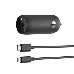 ŁADOWARKA BELKIN 20W USB-C PD Car Charger + USB-C to Lightning Cable BOOST CHARGE Black