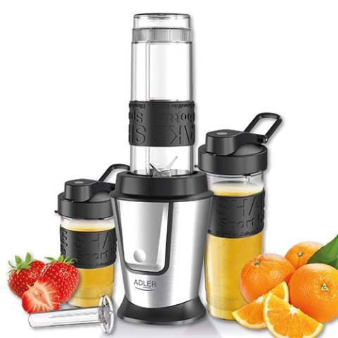 Adler | Blender | AD 4081 | Tabletop | 800 W | Jar material BPA Free Plastic | Jar capacity 0.57 and 0.4 L | Ice crushing | Blac