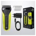 Braun Shaver 300s Operating time (max) 30 min, Black/Green