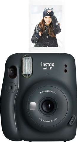 Fujifilm Instax Mini 11 Camera + Instax Mini Glossy (10pl) Focus 0.3 m - ∞, Charcoal Gray