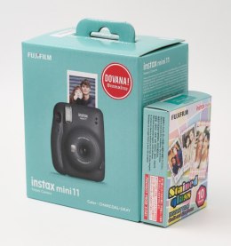 Fujifilm Instax Mini 11 Camera + Instax Mini Glossy (10pl) Focus 0.3 m - ∞, Charcoal Gray