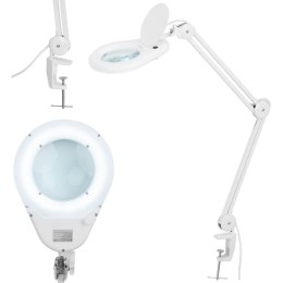 Lampa kosmetyczna warsztatowa z lupą szkłem powiększającym 5 dioptrii 60x LED śr. 200 mm