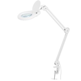 Lampa kosmetyczna warsztatowa z lupą szkłem powiększającym 5 dioptrii 60x LED śr. 200 mm