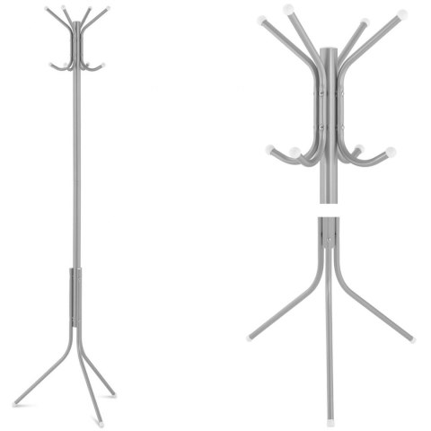 Wieszak stojak na ubrania kurtki na statywie wys. 185 cm - 8 drążków