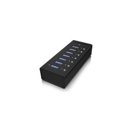 Raidsonic | 7-port hub with USB Type-A interface and 1x charging port | IB-AC618