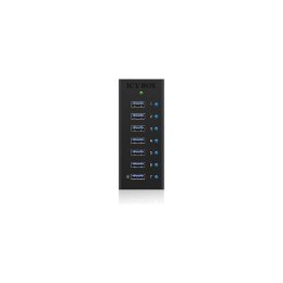 Raidsonic | 7-port hub with USB Type-A interface and 1x charging port | IB-AC618