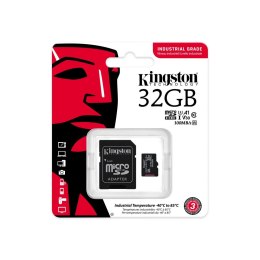 Kingston | UHS-I | 32 GB | Karta przemysłowa microSDHC/SDXC | Klasa pamięci flash Class 10, UHS-I, U3, V30, A1