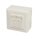 Logilink | NP0006A Wall Outlet | Pure White | Metal die-cast housing with strain relief; Horizontal cable entry with strain reli