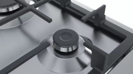 Bosch | PGH6B5B90 | Hob | Gas | Number of burners/cooking zones 4 | Rotary knobs | Stainless steel