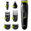 Braun All-in-one beard trimmer & Hair Clipper MGK3221 Cordless, Number of length steps 13, Black/Green