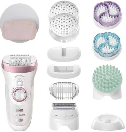 Braun Epilator 9-897 Silk-epil Operating time (max) 50 min, Wet & Dry, White/Pink, Cordless