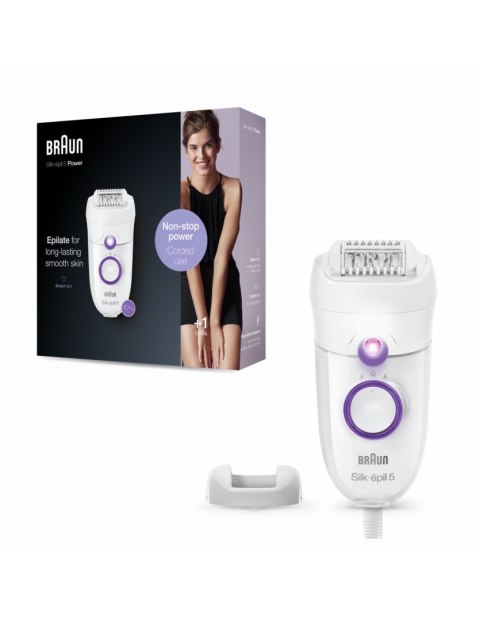 Braun | SE5505P Silk-epil | Epilator | Operating time (max) min | Bulb lifetime (flashes) | Number of power levels | White