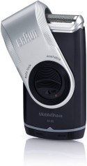 Braun Mobile Shaver M-90 Operating time (max) 60 min, Wet & Dry, Stainless Steel