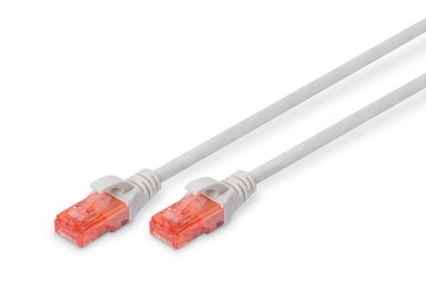 Digitus | CAT 6e | Kabel krosowy | Skrętka nieekranowana (UTP) | Męski | RJ-45 | Męski | RJ-45 | Szary | 0,5 m