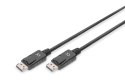 Digitus | Kabel DisplayPort | Męski | 20-pinowy DisplayPort | Męski | 20-pinowy DisplayPort | 1 m | Czarny