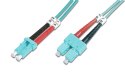 Digitus | Patch cable | Fibre optic | Male | SC multi-mode | Male | LC multi-mode | Blue | 1 m