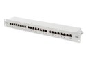 Digitus | Patch Panel | DN-91524S | Biały | Kategoria: CAT 5e; Porty: 24 x RJ45; Wytrzymałość: 7,7 kg; Siła wkładania: maks. 30